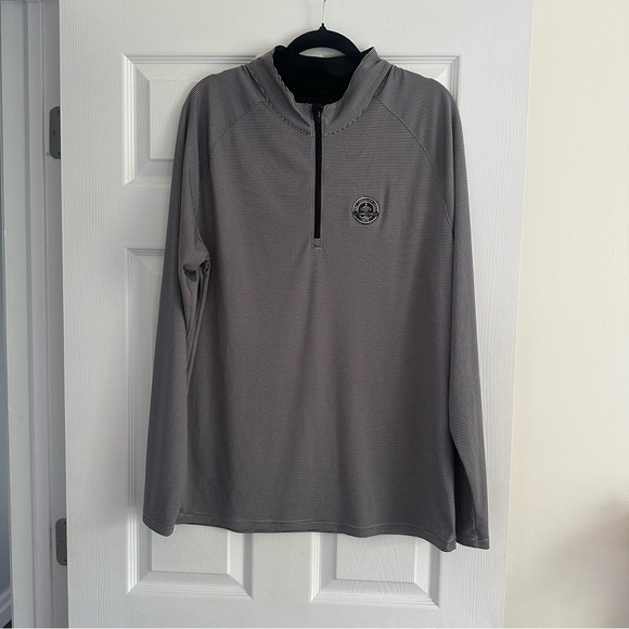 Size L Limited Edition RBC Open Levelwear Insignia Striped 1/4 Zip Pullover - Picture 1 of 5